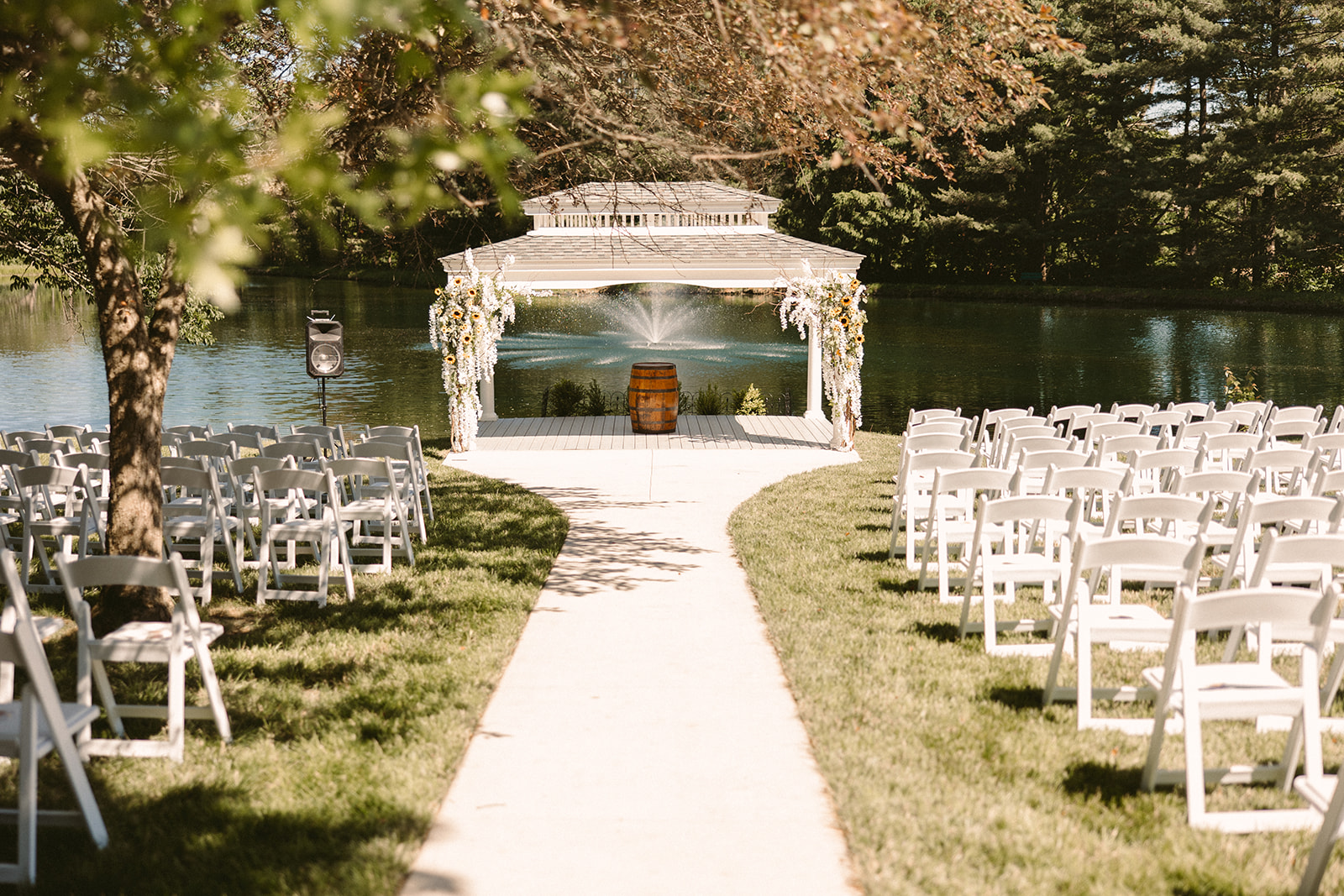 Outdoor ceremony setup